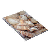 Zonnezomerzeeschelpen, zeehondenpels, strand Love Notitieboek (Rechterzijde)