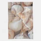 Zonnezomerzeeschelpen, zeehondenpels, strand Love Theedoek (Verticaal)