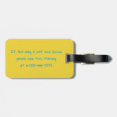 Zonnezon en bloemen bagagelabel (Achterkant horizontaal)