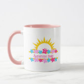 Zonnezon en bloemen mok (Links)