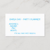 Zonnezon en bloemen visitekaartje (Achterkant)