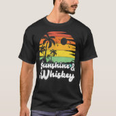 zonnezon- en whiskybomen (Palmboom) T-shirt (Voorkant)