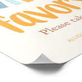 Zonnezon Favors bord boho terra cotta blue Poster (Hoek)