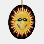 Zonnezon glimlachen keramisch ornament (Rechts)