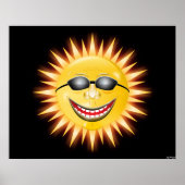 Zonnezon glimlachen poster (Voorkant)