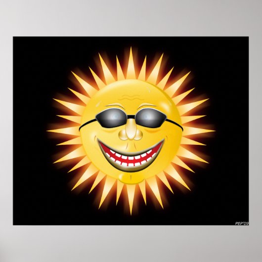 Zonnezon glimlachen poster (Voorkant)