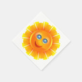 Zonnezon glimlachen servet (Hoek)