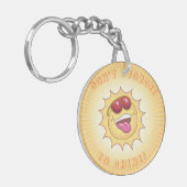 Zonnezon glimlachen sleutelhanger (Voorkant Links)