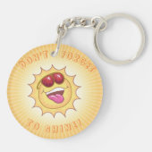 Zonnezon glimlachen sleutelhanger (Achterkant)