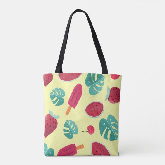 Zonnezon in de Koel en de Fruity Tote Bag (Achterkant)