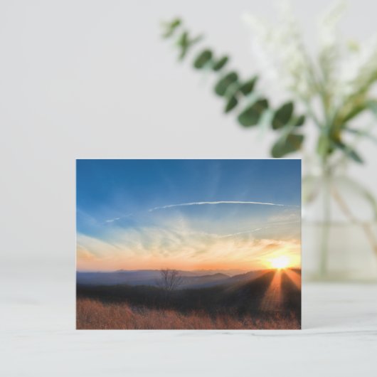 zonnezon in het Appalachian and Blue Ridge Mountai Briefkaart (Staand voorkant)