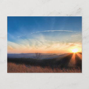zonnezon in het Appalachian and Blue Ridge Mountai Briefkaart