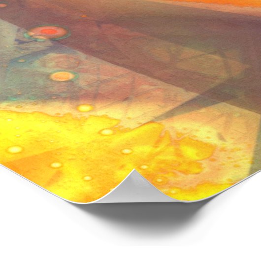 Zonnezon in reliëf poster (Hoek)