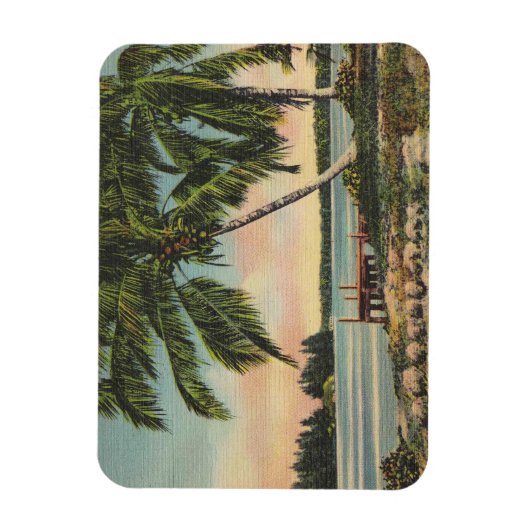 zonnezon van de tropische palm magneet (Verticaal)