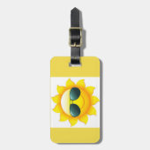 Zonnezonachtig bagagelabel glimlachen (Voorkant verticaal)