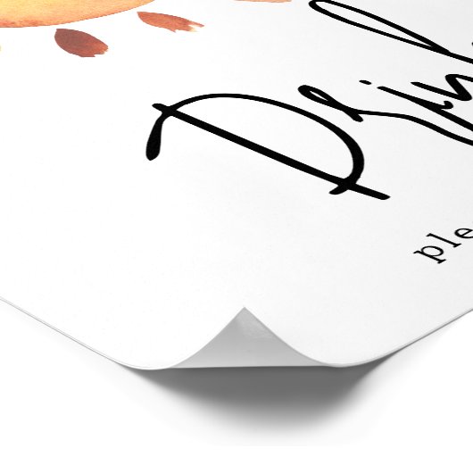 Zonnezonachtige Drinken Poster (Hoek)