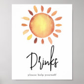 Zonnezonachtige Drinken Poster (Voorkant)