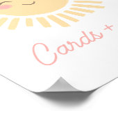 Zonnezondag zonneschijn Zondag Kaarten en cadeaubo Poster (Hoek)
