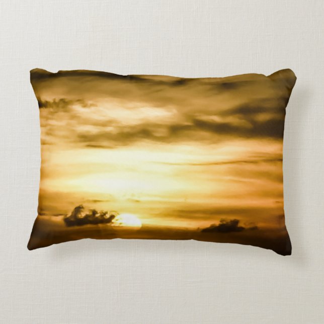 Zonnezone aan de Stille Oceaan Accent Kussen (Achterkant)