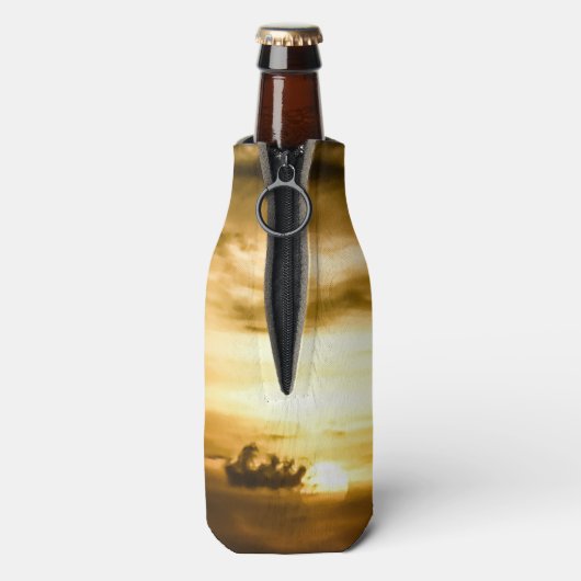 Zonnezone aan de Stille Oceaan Flesjeskoeler (Fles Achterkant)