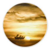 Zonnezone aan de Stille Oceaan Keramische Knop (Voorkant)