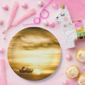 Zonnezone aan de Stille Oceaan Papieren Bordje (Feest)