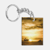 Zonnezone aan de Stille Oceaan Sleutelhanger (Voorkant Links)