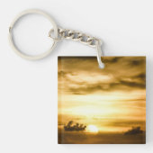 Zonnezone aan de Stille Oceaan Sleutelhanger (Voorkant)