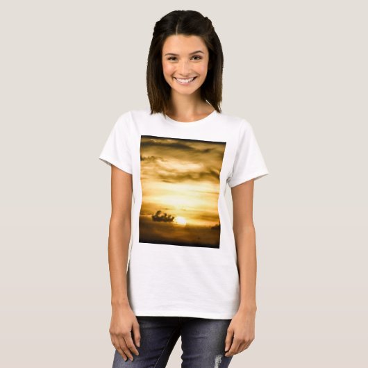 Zonnezone aan de Stille Oceaan T-shirt (Voorkant volledig)