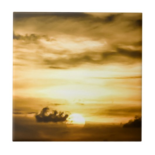 Zonnezone aan de Stille Oceaan Tegeltje (Voorkant)