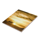 Zonnezone aan de Stille Oceaan Tegeltje (Zijkant)