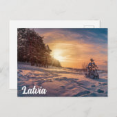 Zonnezone sneeuwkust zee briefkaart (Voorkant / Achterkant)