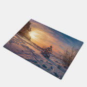 Zonnezone sneeuwkust zee deurmat (Schuin)