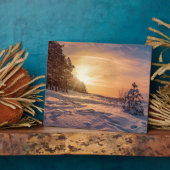 Zonnezone sneeuwkust zee fotoplaat (Zijkant)