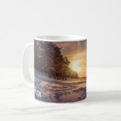 Zonnezone sneeuwkust zee koffiemok (Voorkant links)