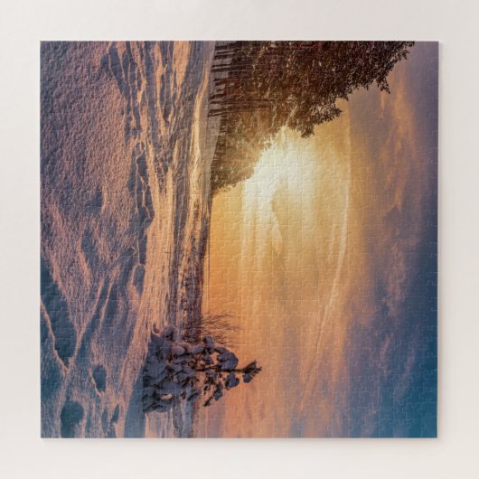 Zonnezone sneeuwkust zee legpuzzel (Horizontaal)