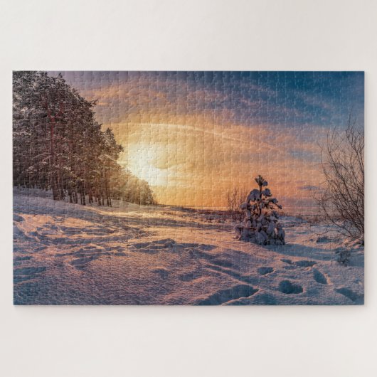 Zonnezone sneeuwkust zee legpuzzel (Horizontaal)