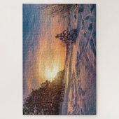 Zonnezone sneeuwkust zee legpuzzel (Verticaal)