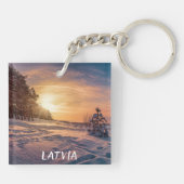 Zonnezone sneeuwkust zee sleutelhanger (Achterkant)