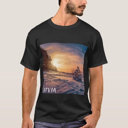 Zonnezone sneeuwkust zee t-shirt (Voorkant)