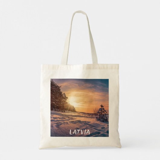 Zonnezone sneeuwkust zee tote bag (Achterkant)