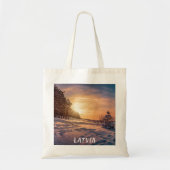 Zonnezone sneeuwkust zee tote bag (Voorkant)