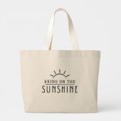 Zonnezonlicht, zomer grote tote bag (Achterkant)