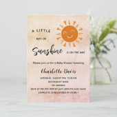 Zonnezonluxe Baby shower roze meisje Kaart (Staand voorkant)