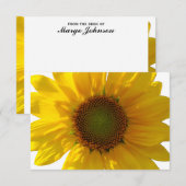 Zonnezonnebloem - Gepersonaliseerd blanco notiecar Kaart (Voorkant / Achterkant)