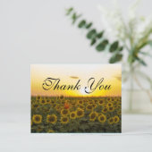 Zonnezonnebloemen Dank je wel Briefkaart (Staand voorkant)
