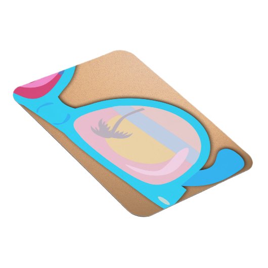 Zonnezonnebril Cool Fun Retro Illustratie Magneet (Rechterzijde)