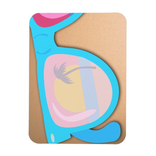 Zonnezonnebril Cool Fun Retro Illustratie Magneet (Verticaal)