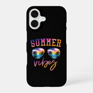Zonnezonnebril van de zomerknoppen met een palmboo iPhone 16 hoesje