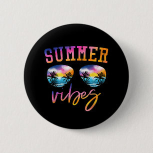 Zonnezonnebril van de zomerknoppen met een palmboo ronde button 5,7 cm